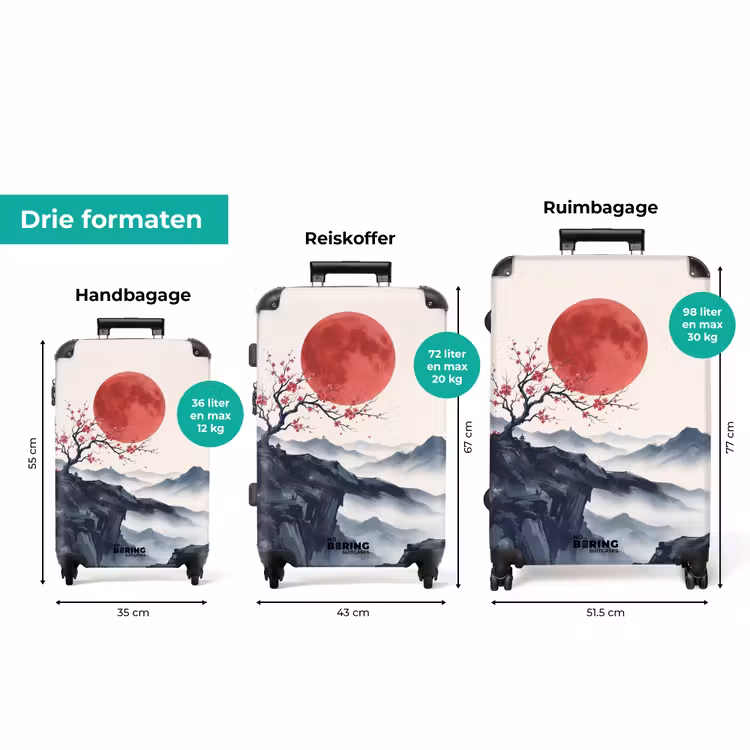 Koffer - Kersenbloesem - Oosters - Rood — 8