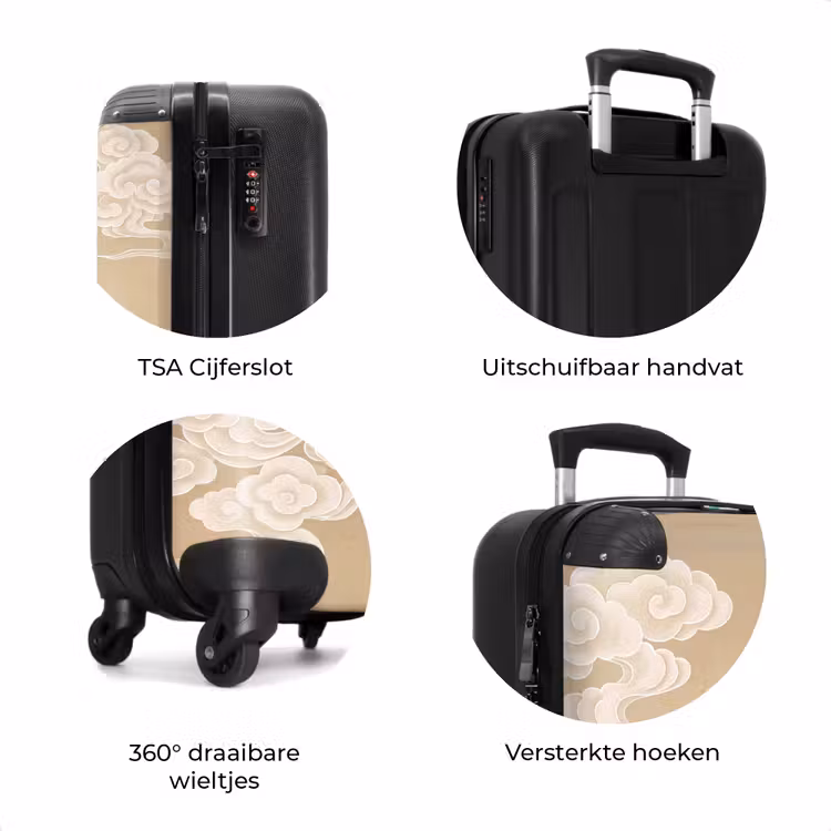 Koffer - Vogels - Vliegen - Beige — 7