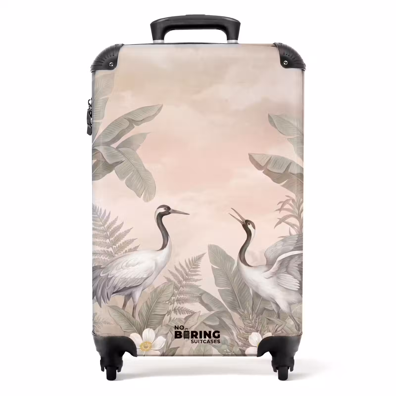 Koffer - Kraanvogels - Natuur - Roze — 1