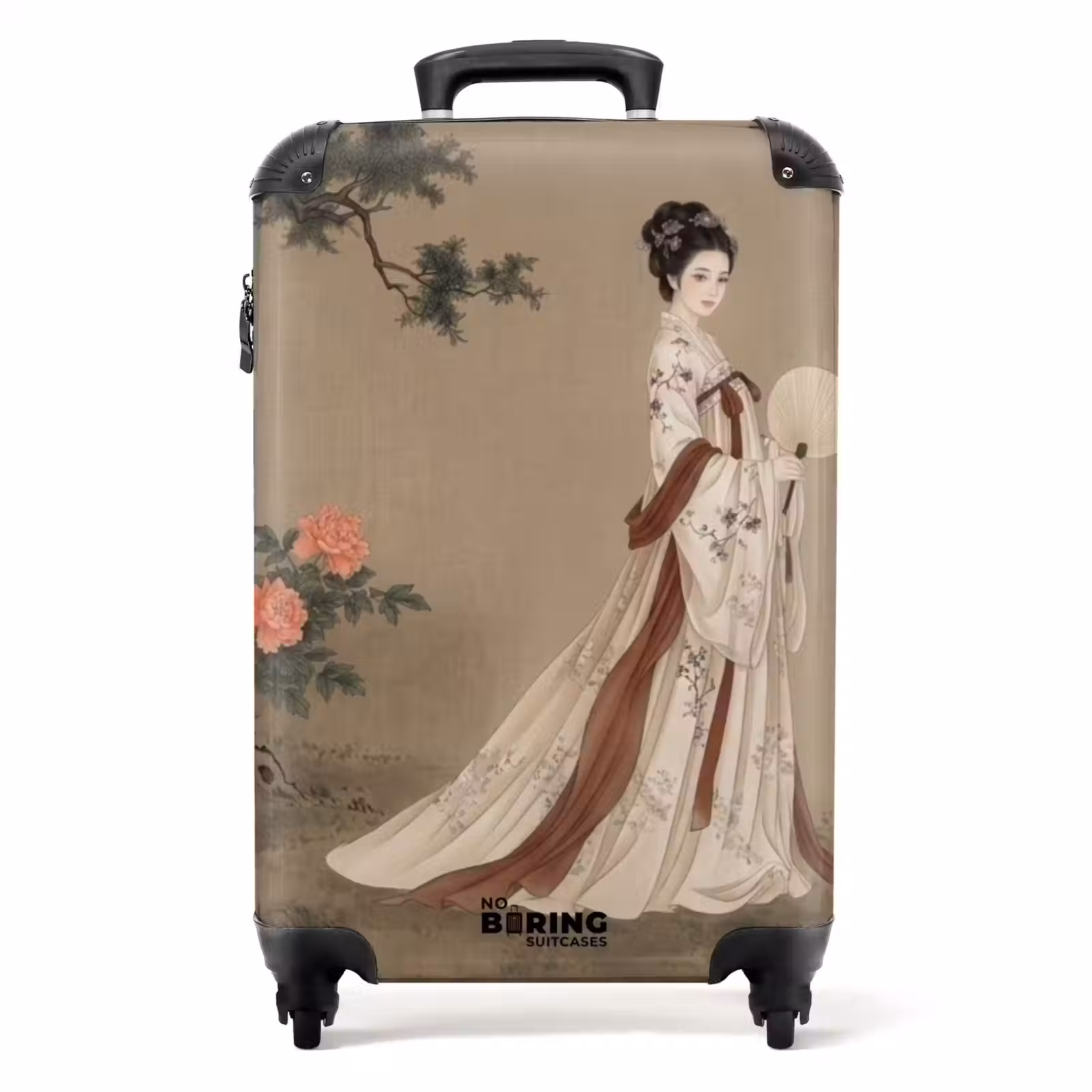 Koffer - Vrouw - Azië - Kunst - Beige — 1