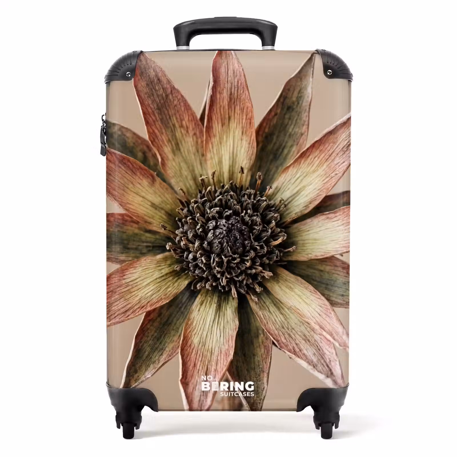 Koffer - Droogbloem - Protea - Vintage - Beige - Rustiek — 1