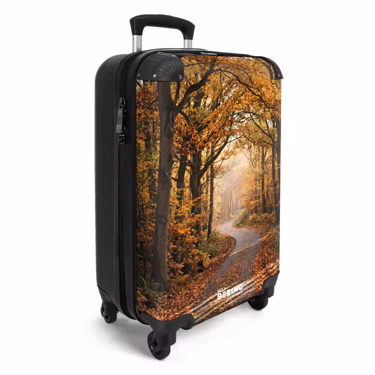 Koffer - Bospad - Herfstbos - Bladeren - Oranje - Nostalgisch — 2