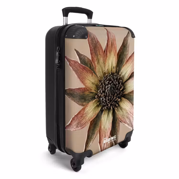 Koffer - Droogbloem - Protea - Vintage - Beige - Rustiek — 2
