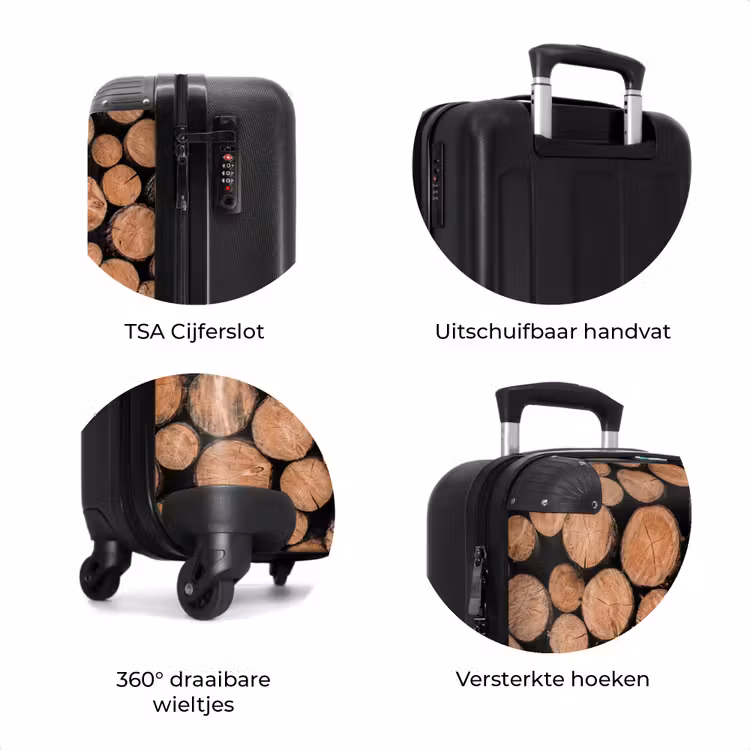 Koffer - Houtblokken - Textuur - Patroon - Bruin - Rustiek — 7