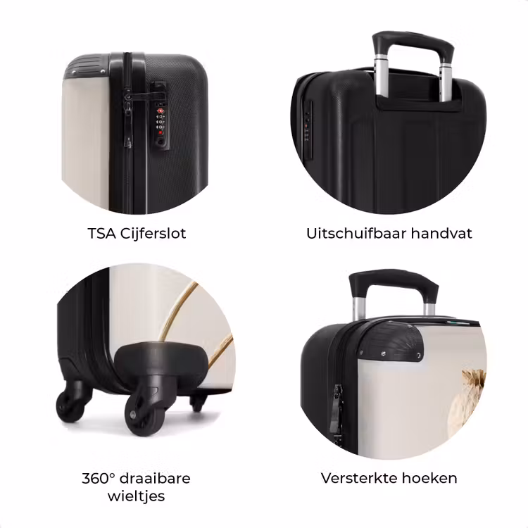 Koffer - Papaverbollen - Droogbloemen - Minimalistisch - Beige - Rustig — 7