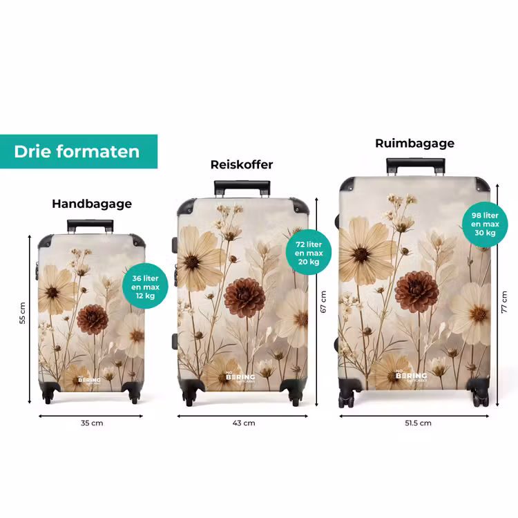 Koffer - Wilde bloemen - Botanisch - Vintage - Natuur - Rustiek — 8