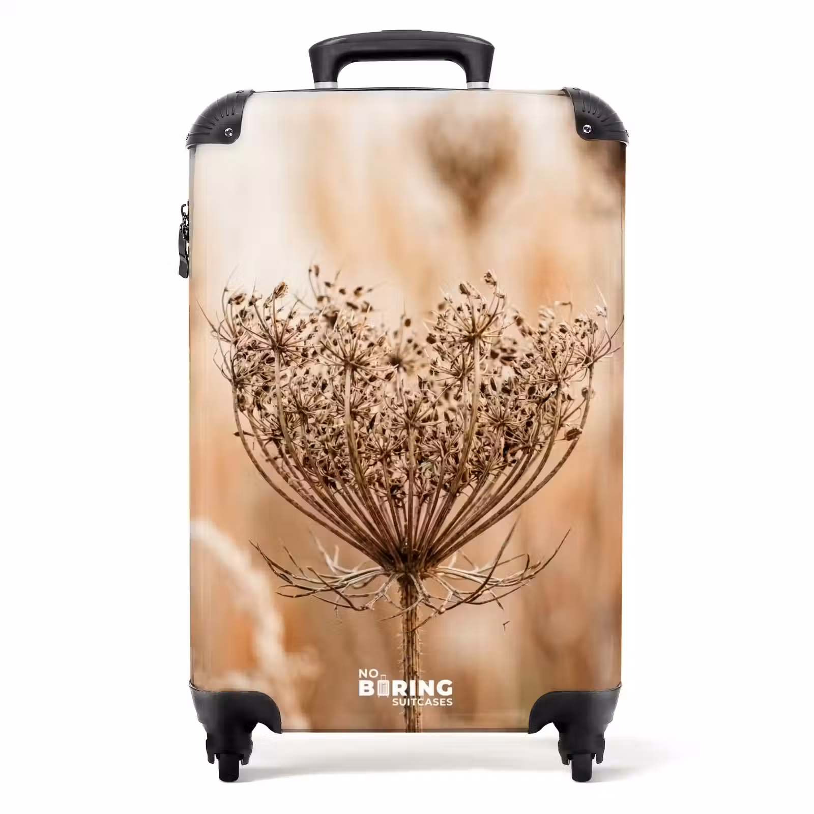Koffer - Schermbloem - Droogbloem - Winter - Beige - Minimalistisch — 1