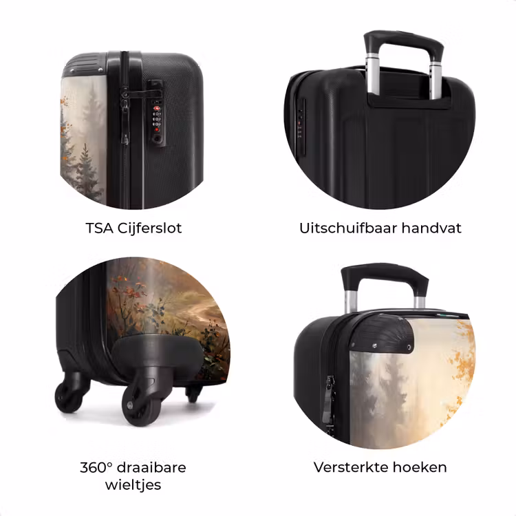 Koffer - Bospad - Herfstbladeren - Natuur - Schilderachtig - Oranje — 7
