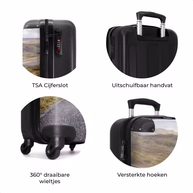 Koffer - Schotse Hooglanders - Weg - Landschap - Kudde — 7