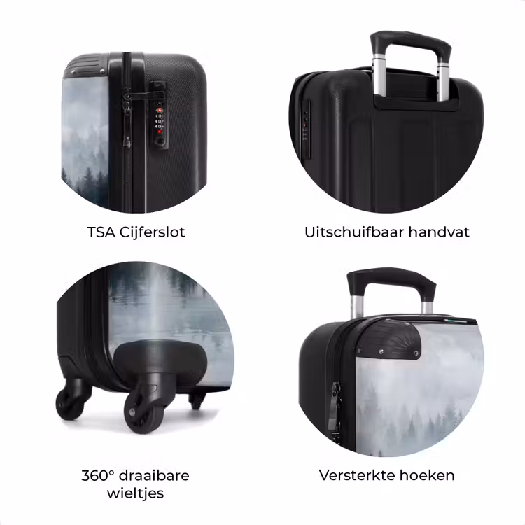 Koffer - Bos - Meer - Mist - Natuur - Grijs — 7