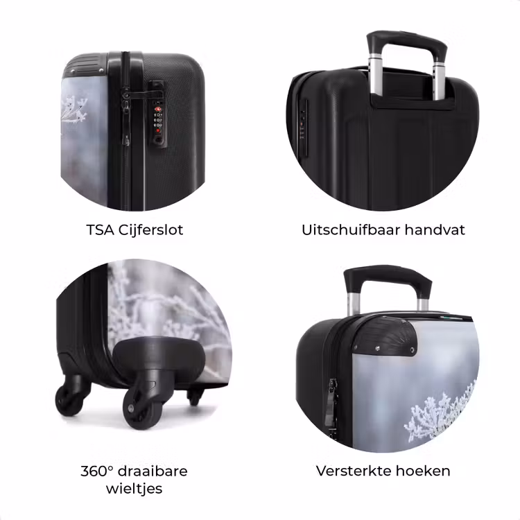 Koffer - Schermbloem - Rijp - Kristallen - Winter - Delicaat — 7