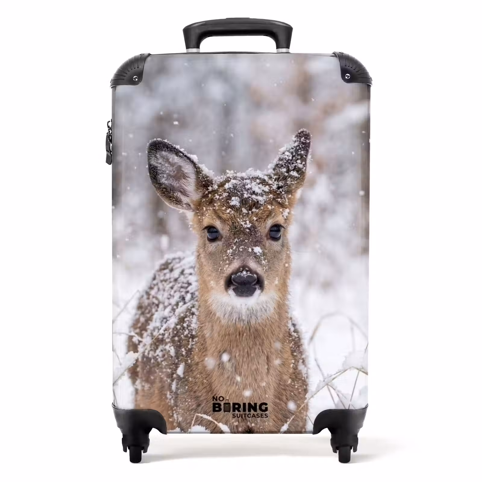 Koffer - Hert - Sneeuw - Bos - Dieren - Vertederend — 1