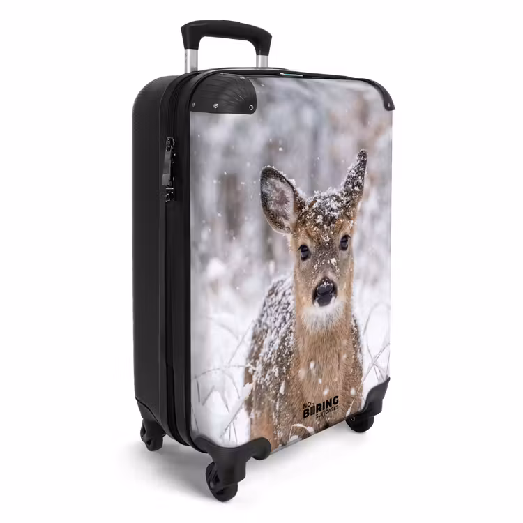 Koffer - Hert - Sneeuw - Bos - Dieren - Vertederend — 2