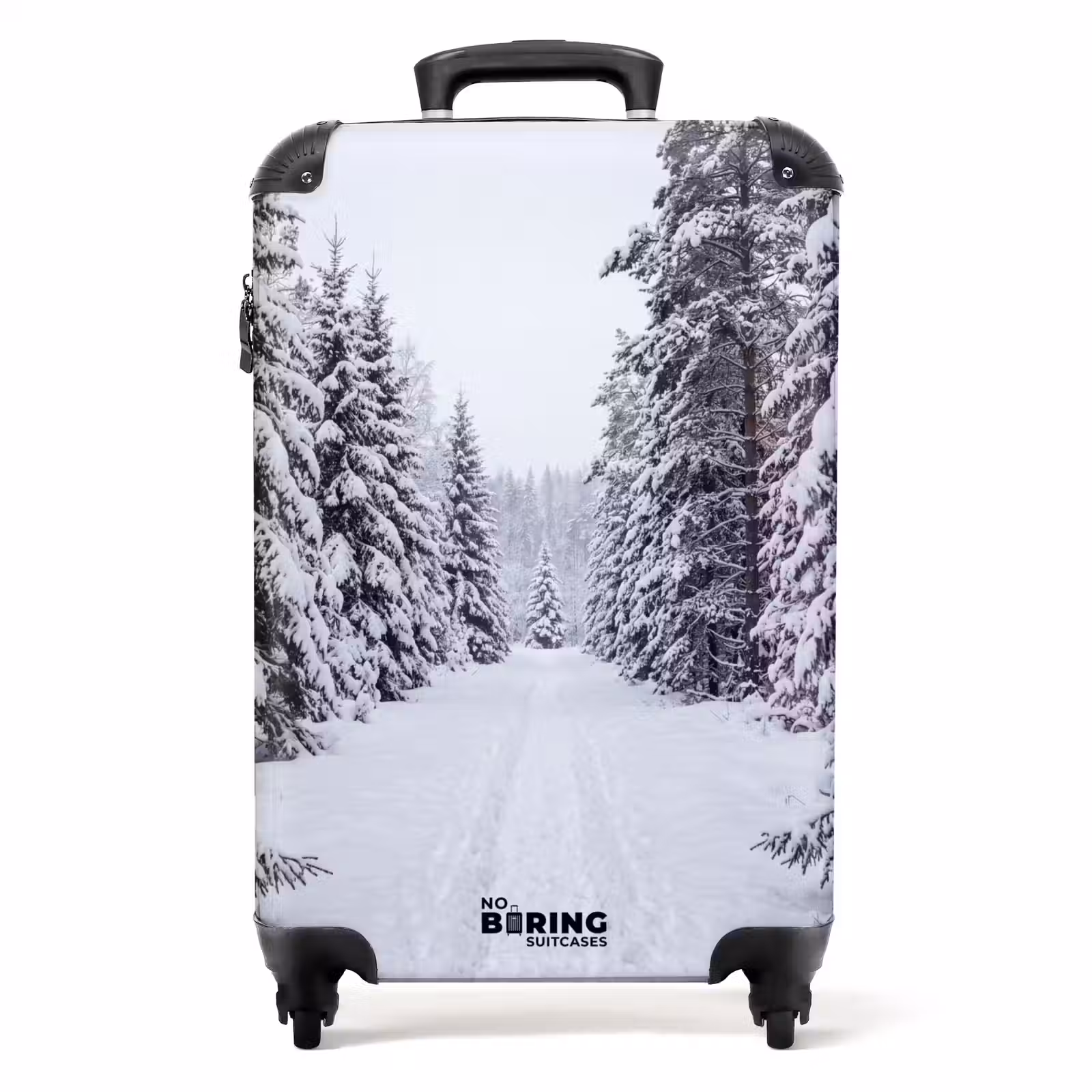 Koffer - Bos - Winter - Sneeuw - Pad - Natuur — 1