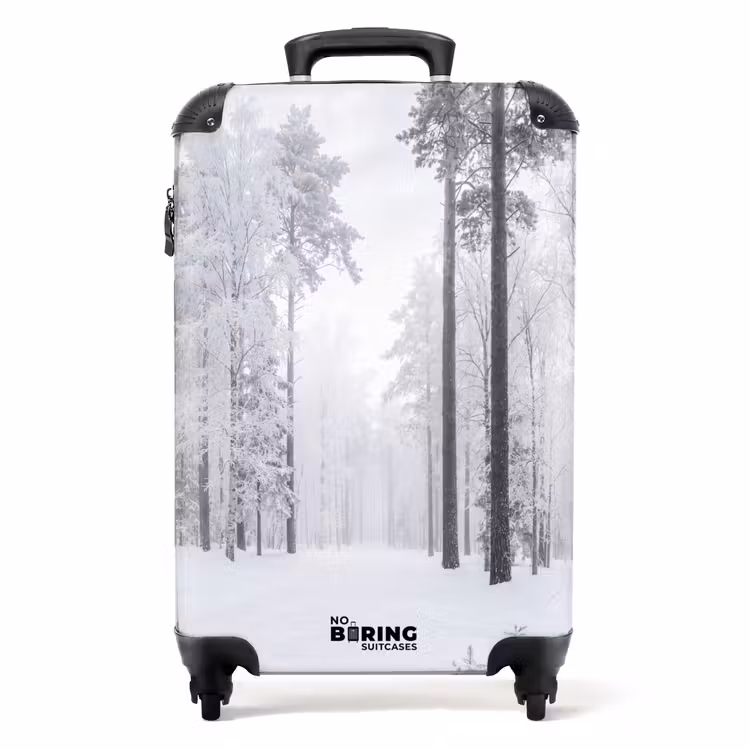 Koffer - Bos - Sneeuw - Pad - Winter - Stilte — 1