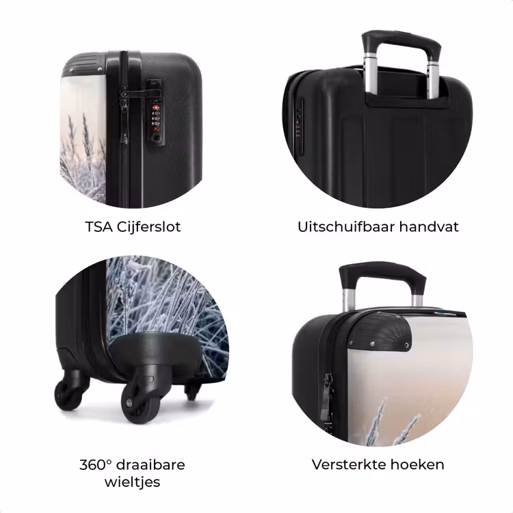 Koffer - Rijp - Gras - Kristallen - Winter - Minimalistisch — 7