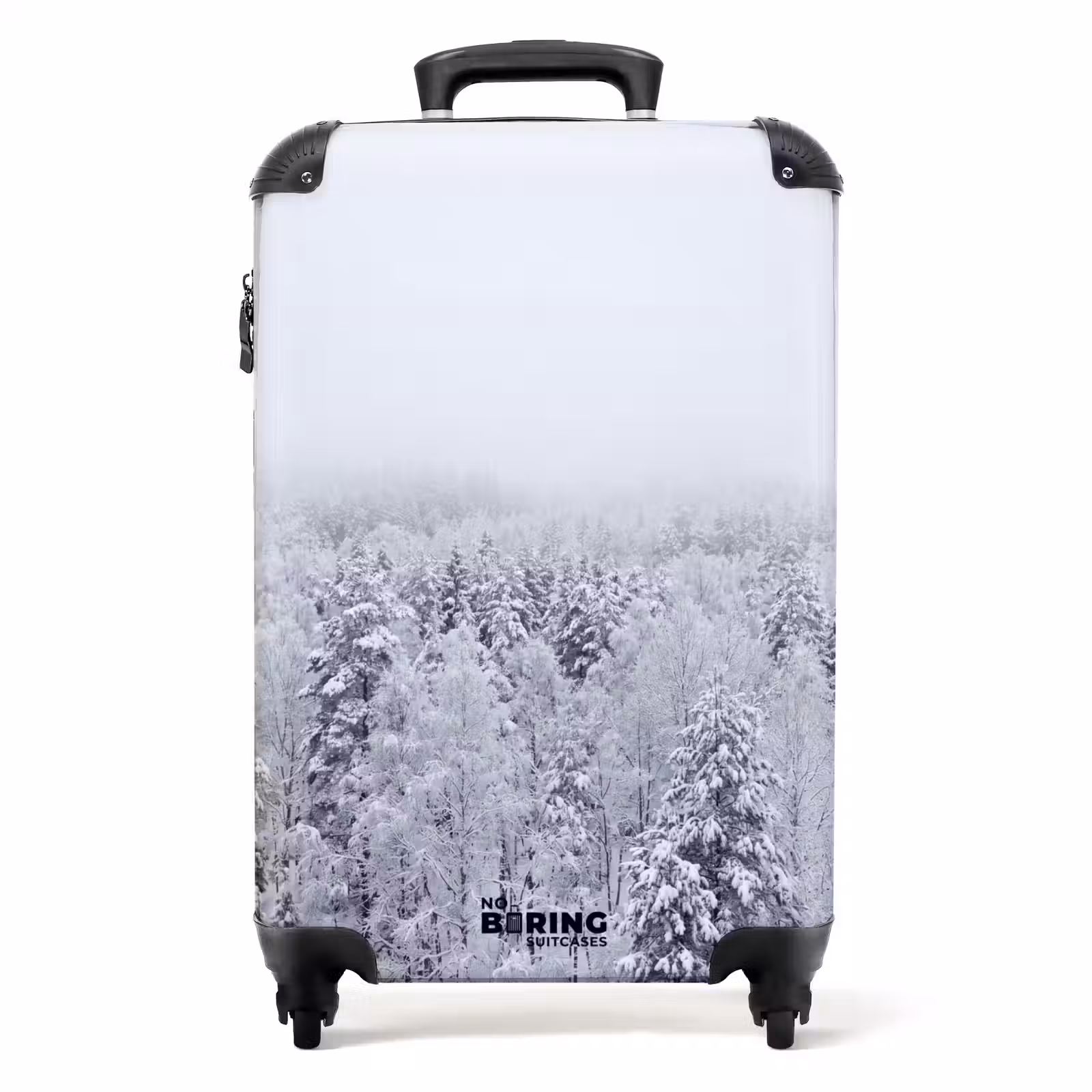Koffer - Bos - Sneeuw - Winter - Natuur - Wit — 1