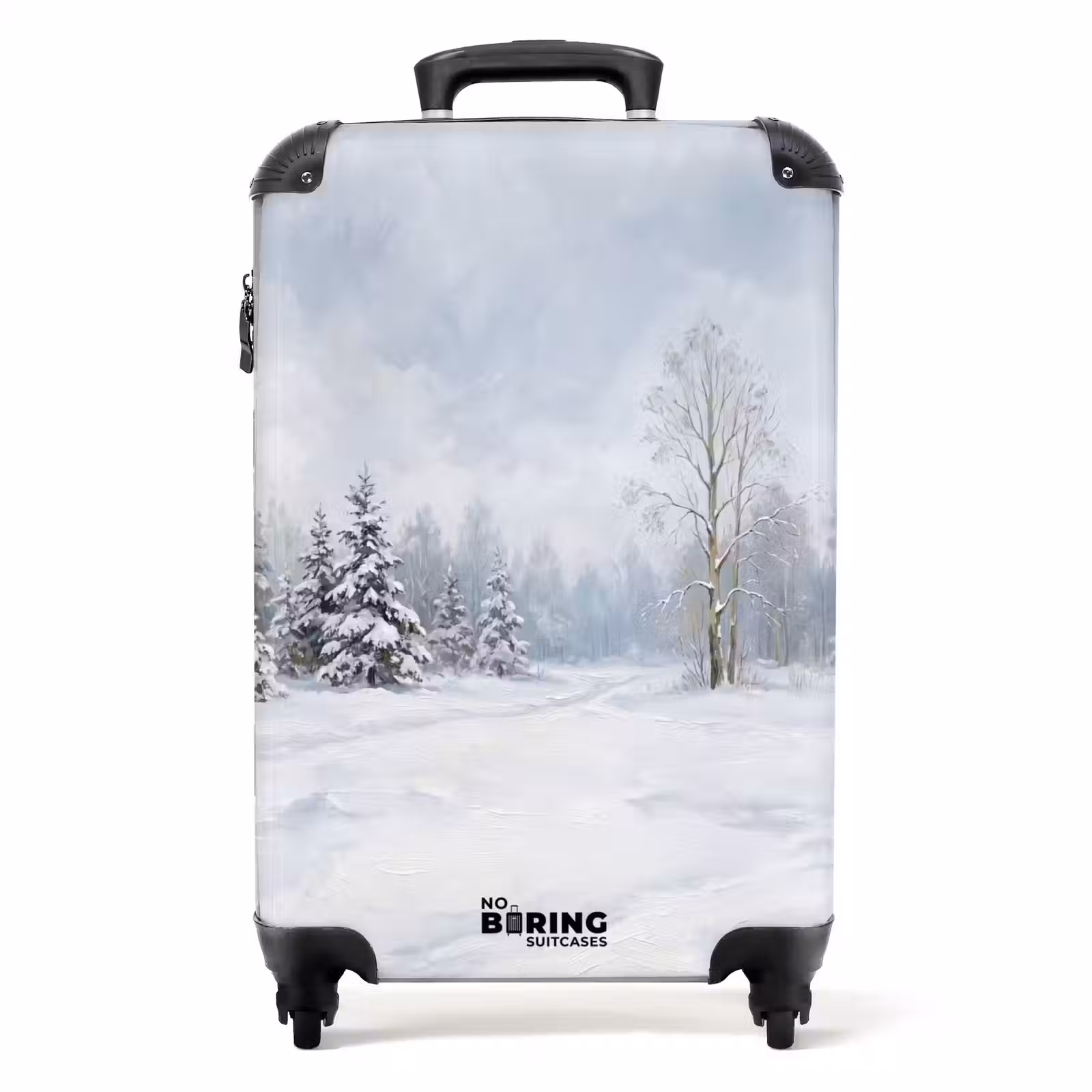 Koffer - Bospad - Dennen - Sneeuw - Winter - Rustgevend — 1