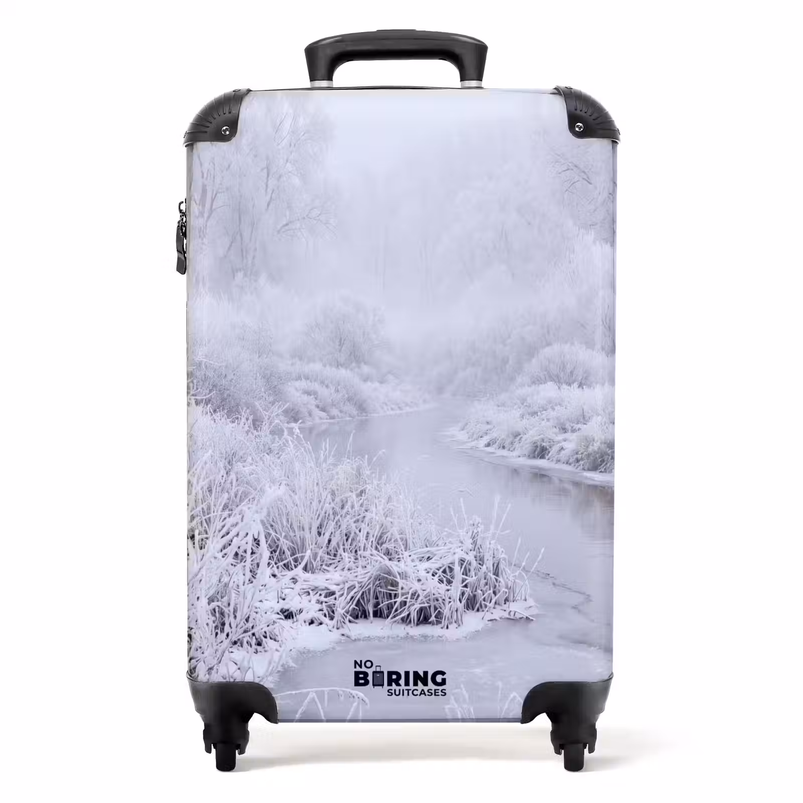 Koffer - Rivier - Sneeuw - Bos - Winter - Schilderachtig — 1