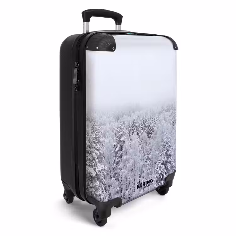 Koffer - Bos - Sneeuw - Winter - Natuur - Wit — 2