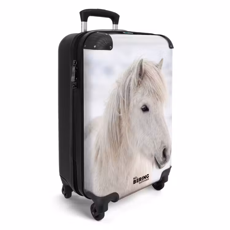 Koffer - Paard - Kop - Winter - Dieren - Wit — 2