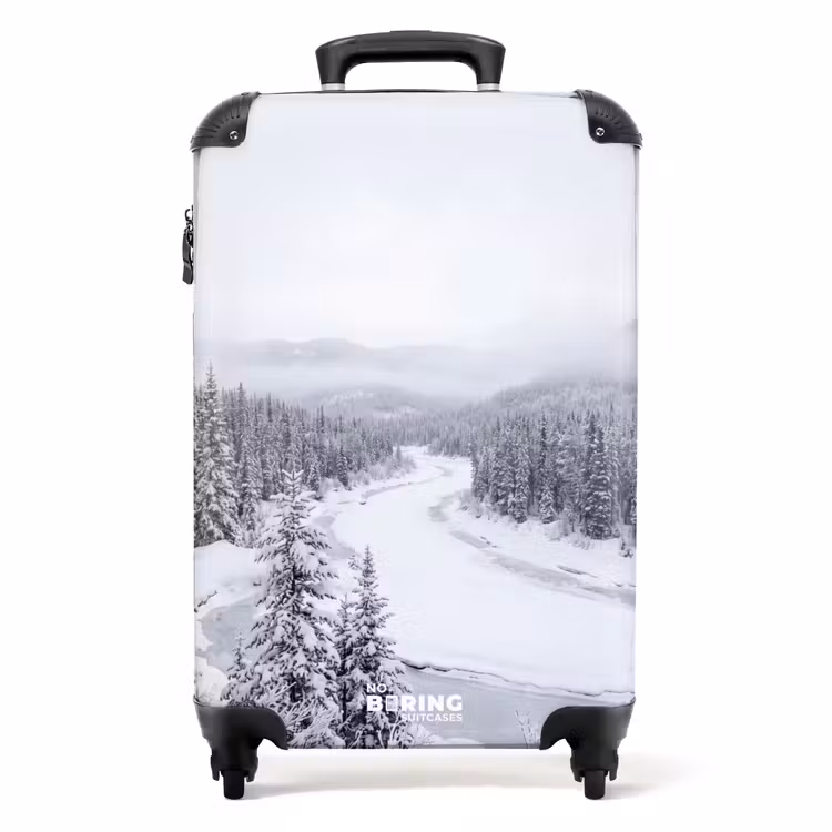 Koffer - Rivier - Bevroren - Landschap - Winter — 1