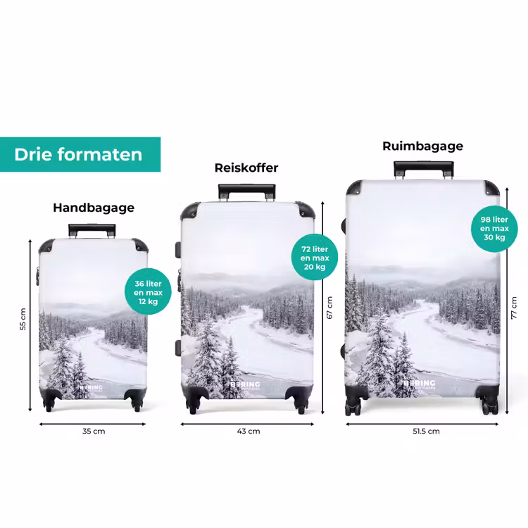 Koffer - Rivier - Bevroren - Landschap - Winter — 8