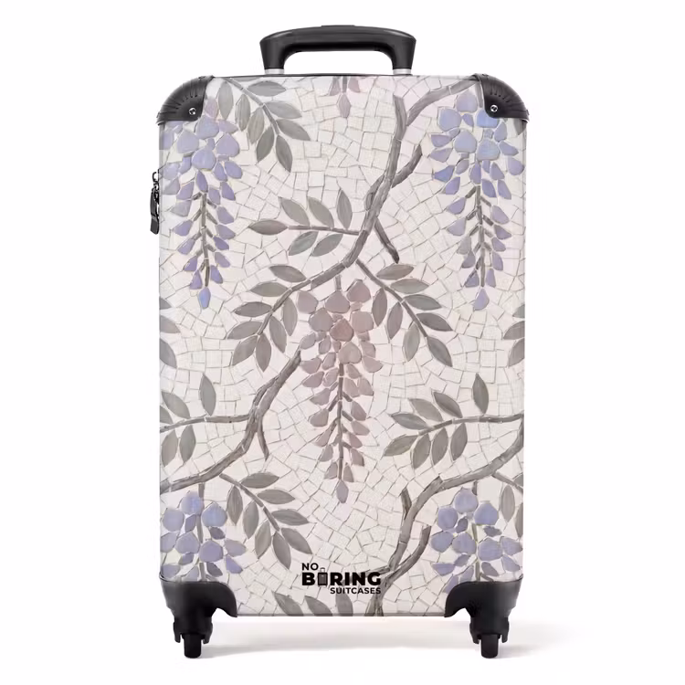 Koffer - Bloemen - Mozaïek - Natuur - Patroon - Paars — 1
