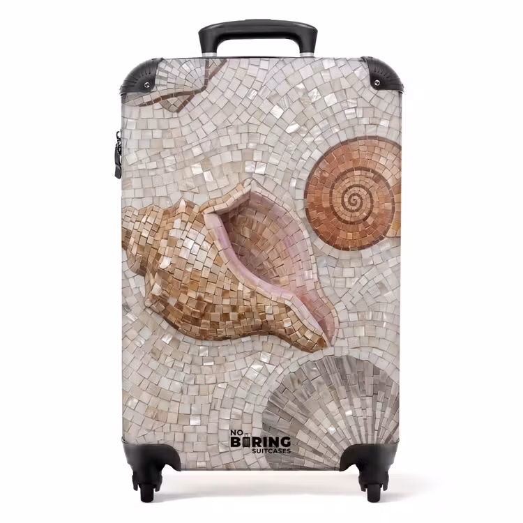 Koffer - Schelp - Mozaïek - Zee - Beige - Modern — 1