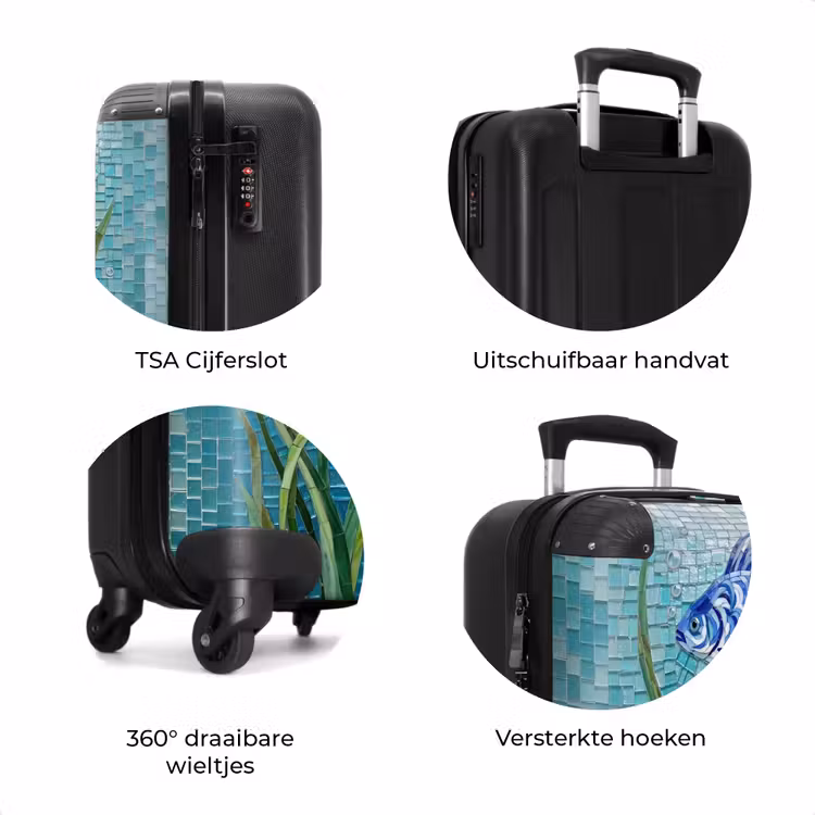 Koffer - Vis - Mozaïek - Onderwater - Kleurrijk - Dieren — 7