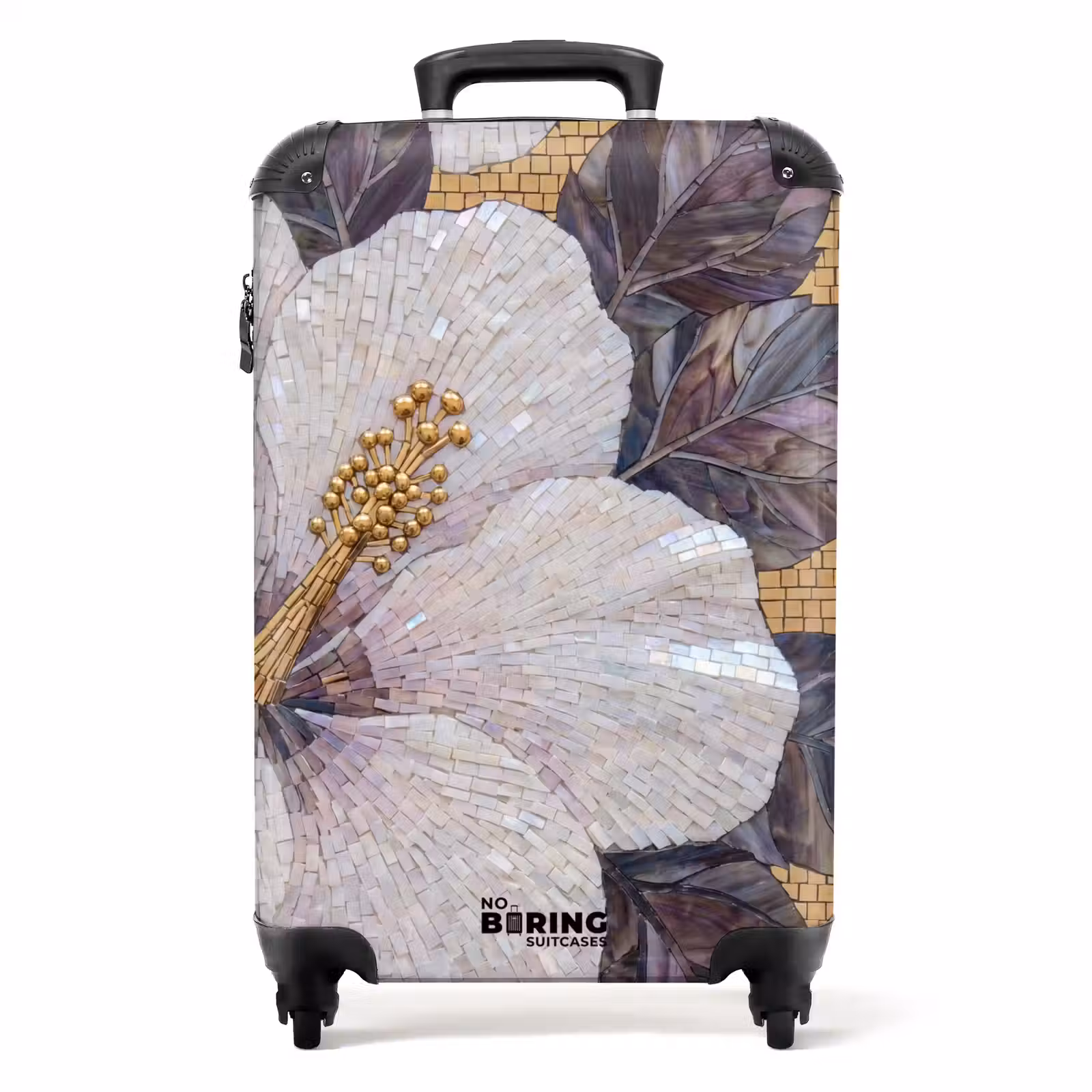 Koffer - Bloemen - Mozaïek - Kunst - Modern - Goud — 1