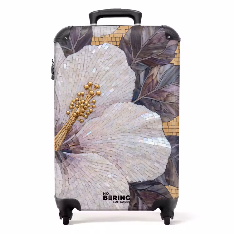 Koffer - Bloemen - Mozaïek - Kunst - Modern - Goud — 1