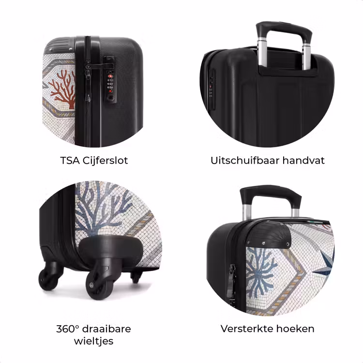 Koffer - Dier - Mozaïek - Zee - Klassiek - Bruin — 7