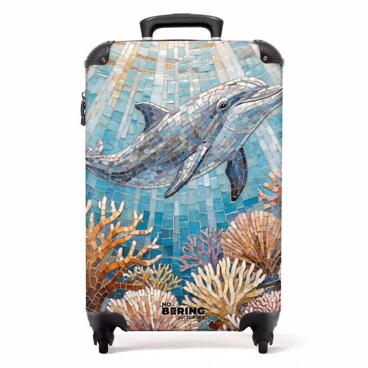 Koffer - Dieren - Mozaïek - Oceaan - Koraal - Blauw — 1