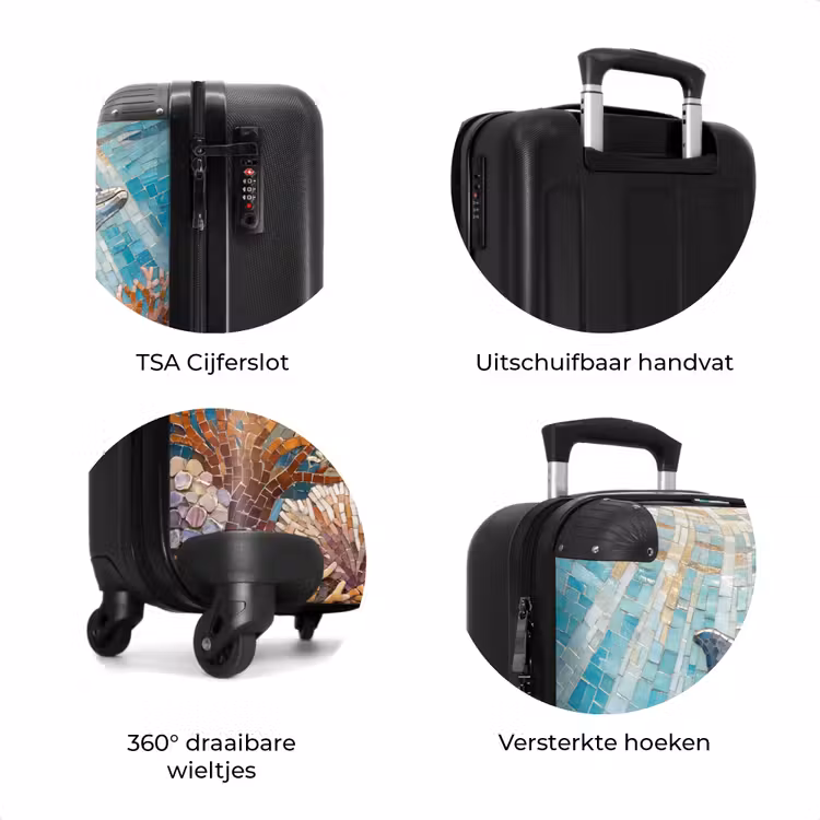 Koffer - Dieren - Mozaïek - Oceaan - Koraal - Blauw — 7