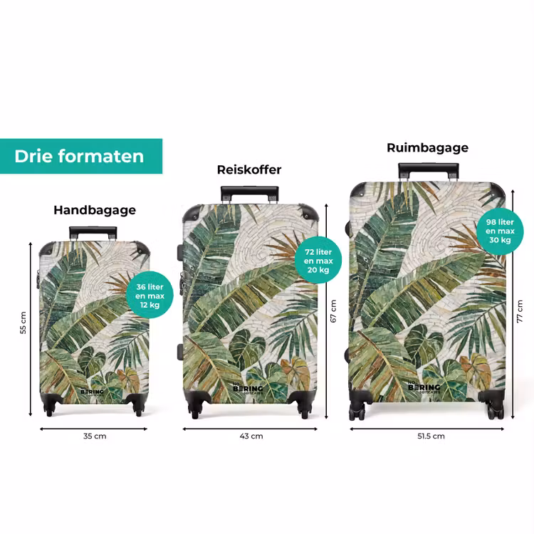 Koffer - Planten - Tropisch - Mozaïek - Natuur - Groen — 8