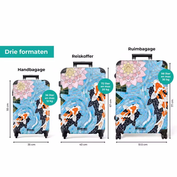 Koffer - Vis - Water - Natuur - Mozaïek - Blauw — 8