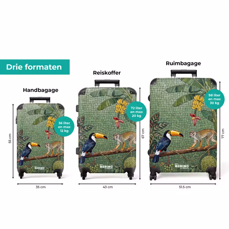 Koffer - Vogel - Dier - Jungle - Mozaïek - Natuur — 8