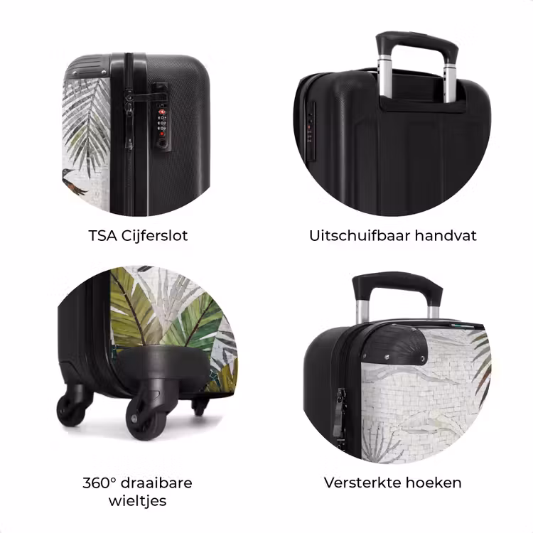 Koffer - Vogel - Vliegend - Tropisch - Mozaïek - Groen — 7