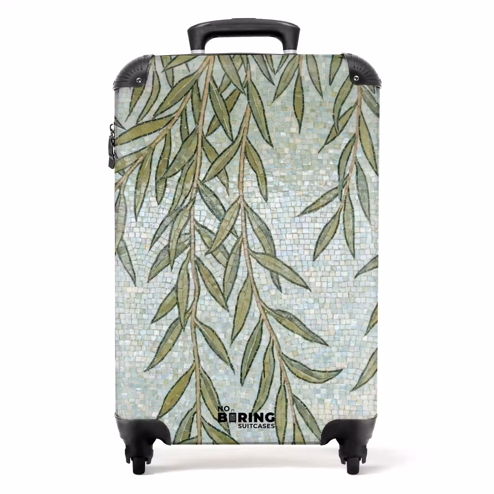 Koffer - Planten - Mozaïek - Patroon - Groen - Blauw — 1