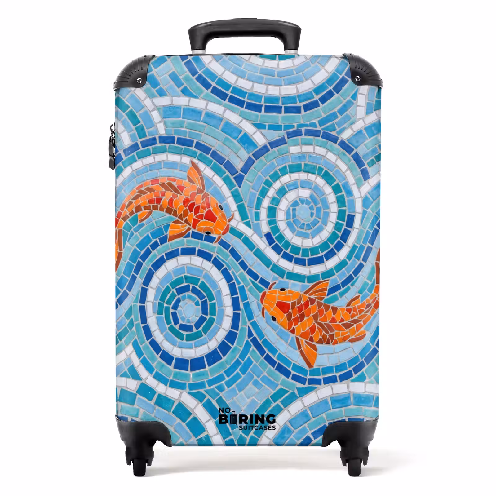 Koffer - Vis - Mozaïek - Water - Decoratief - Blauw — 1