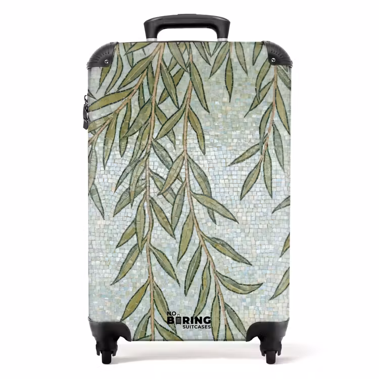 Koffer - Planten - Mozaïek - Patroon - Groen - Blauw — 1