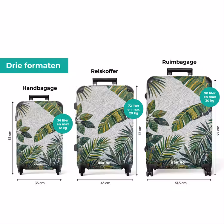 Koffer - Planten - Tropisch - Mozaïek - Groen - Natuur — 8