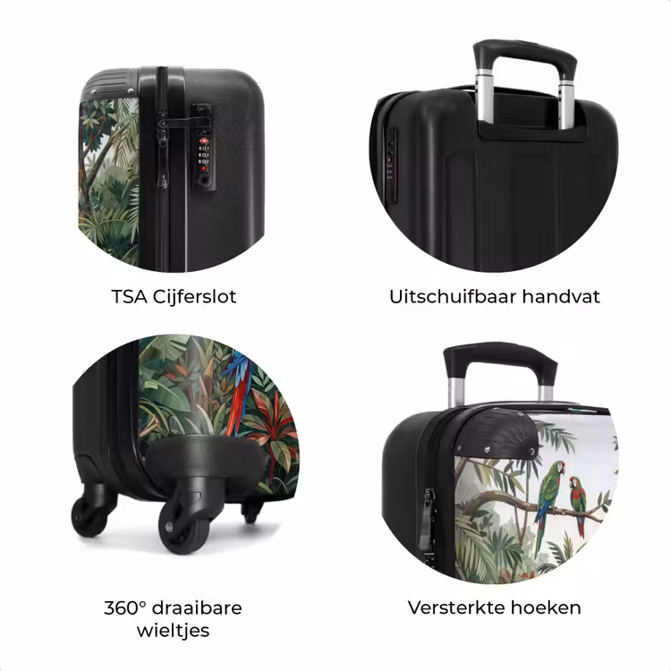 Koffer - Vogel - Jungle - Natuur - Mozaïek - Groen — 7