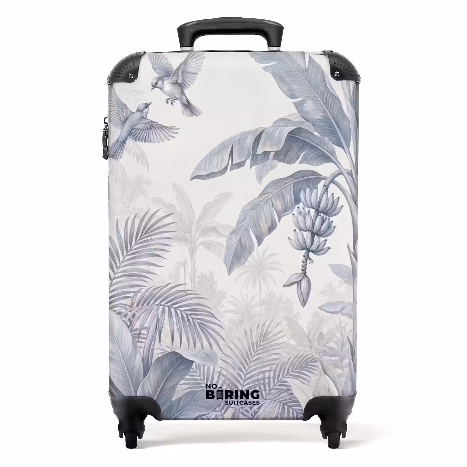 Koffer - Natuur - Vogel - Jungle - Illustratie - Blauw — 1