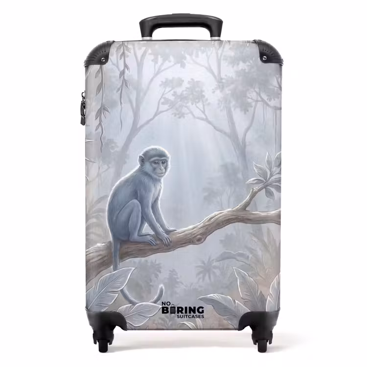 Koffer - Aap - Boom - Jungle - Natuur - Grijs — 1
