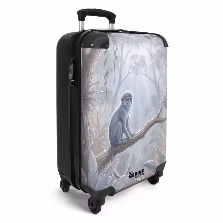 Koffer - Aap - Boom - Jungle - Natuur - Grijs — 2
