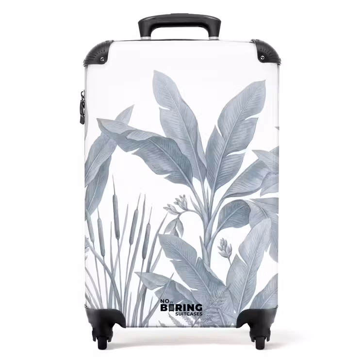 Koffer - Planten - Bladeren - Natuur - Grijs — 1