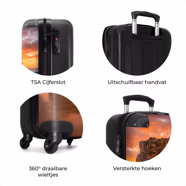 Koffer - Kust - Rots - Zonsondergang - Zee - Natuur — 7