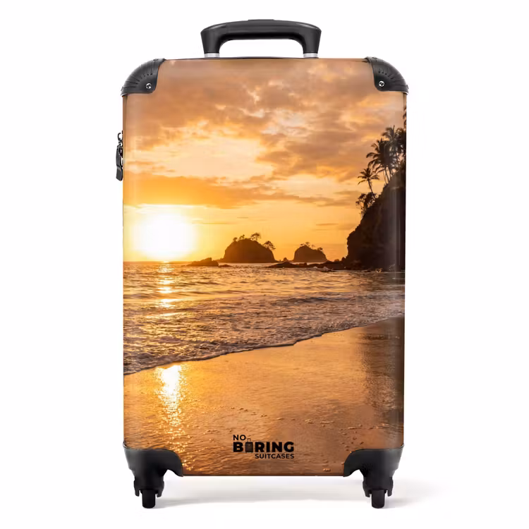 Koffer - Strand - Zonsondergang - Natuur - Tropisch - Oranje — 1